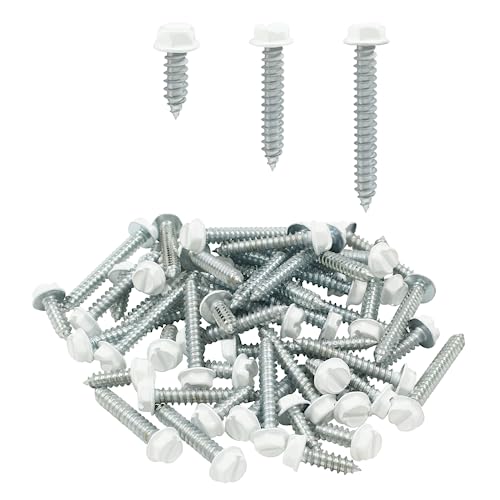 60 tornillos self-drilling hexagonal blancos de 3 tamaños miniatura 1