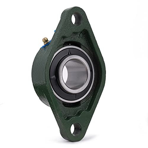 Image of XIKE 2 Pcs UCFL207 Bore 35 mm Pillow Block Flange Mounted Ball Bearings. | Solid Cast Iron Base and Self Aligning Chrome Steel Sealed Bearings