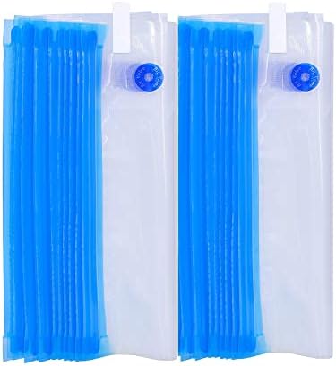 20 PCS Reusable Vacuum Sealer Bags for Food & Snack Storage, Meal Prep & Sous Vide, BPA Free Vacuum Zipper Bags, Freezer & Microwave Safe, Size 8″ x 8″ x 20, Clear