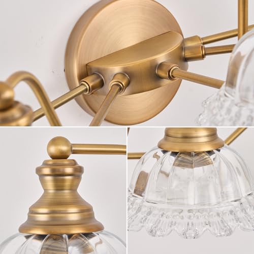 Image of XIEDUN Vintage Brass 5 Light Vanity Light Bathroom Light
