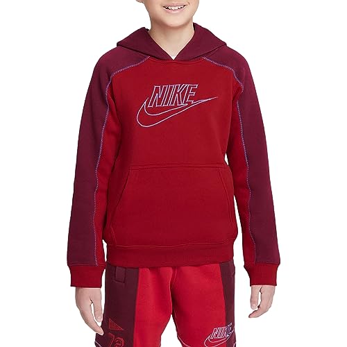 Nike Big Kids Boys' Amplify Sportswear Pullover Hoodie (Gym Red/Dark Beetroot, XS, X-Small)3