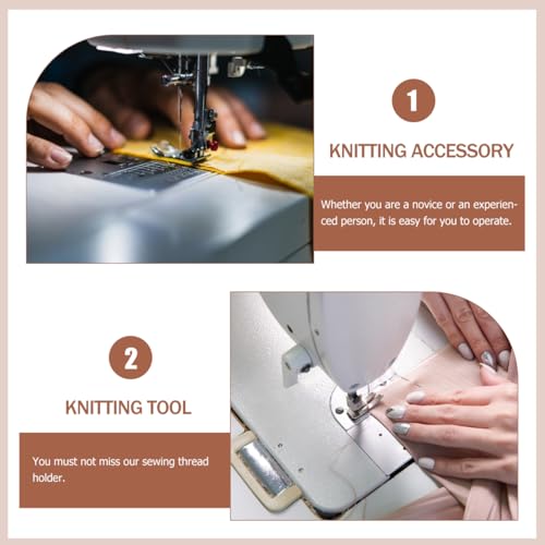 Image of EXCEART Sewing Thread Organizer Rack 3.42X3.42X0.39In Embroidery Spool Holder Storage Stand for DIY Craft Yarn Skein Holder Bead Stringing Tool