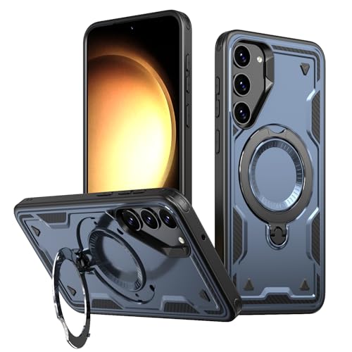 Coque Samsung S23 double protection antichoc et anneau rotatif 360