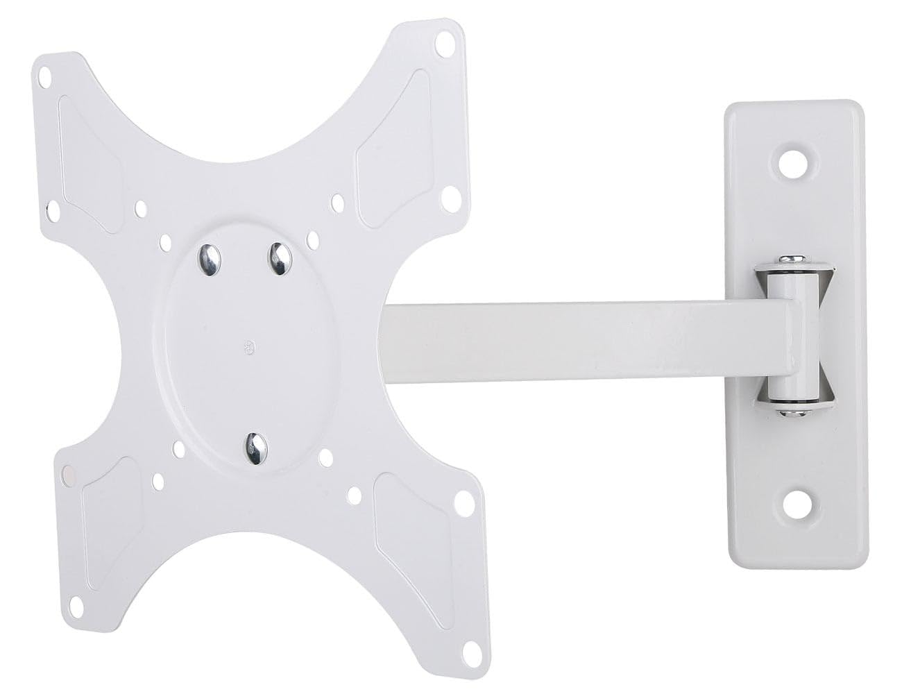 Techly 023837 Supporto a Muro per TV LED LCD 19-37" inclinabile 2 snodi Bianco Bianco