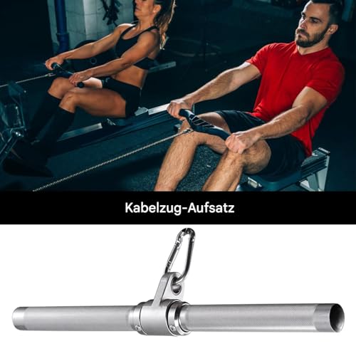 Attache pour machine à câble : la barre droite triceps anti-encombrement