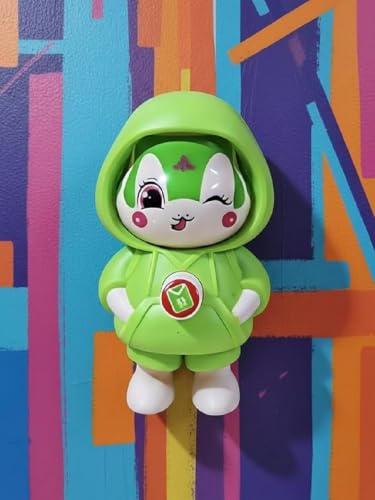 Image of Priyana Face Changing Cartoon Keychain with 3 Expressions, 3D Cute Character Action Figure Key Holder with Metal Ring & Clip for Bags, Backpacks, Car Keys, Kids & Adults, Green