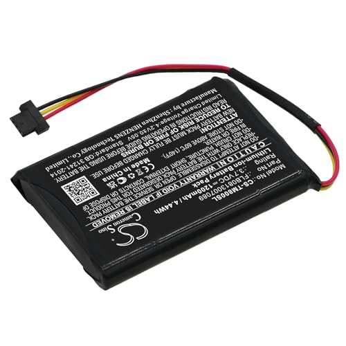 CS TM800SL Batería 1200mAh Compatible con [Tomtom] para 4FC64 4FD6.001.00, para GO 60, para One XL Europe Traffic, para One XL Traffic, para 30 Series sustituye AHA11111009, FLB0813007089, VFAS