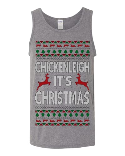Chickenleigh It's Christmas Funny Viral Trending Meme Ugly Christmas Mens Tank Top2