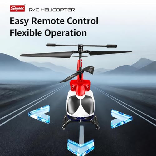 Image of SUPER TOY RC Helicopter 2.4 GHz Remote Controlled Flying Helicopter Toy with LED Lights, One Button Start & Altitude Hold Function Gift for Kids Boys