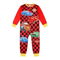 Disney Boys Girls Cars Sleepsuit Kids Onesie (6-7 Years) Red