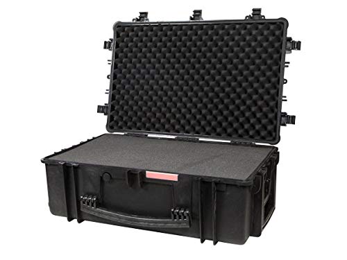Image of Monoprice Weatherproof Hard Case - 33 x 22 x 13 Inches, With Wheels and Customizable Foam, Shockproof, IP67, Ultraviolet And Impact Resistant Material, Black - Pure Outdoor Collection