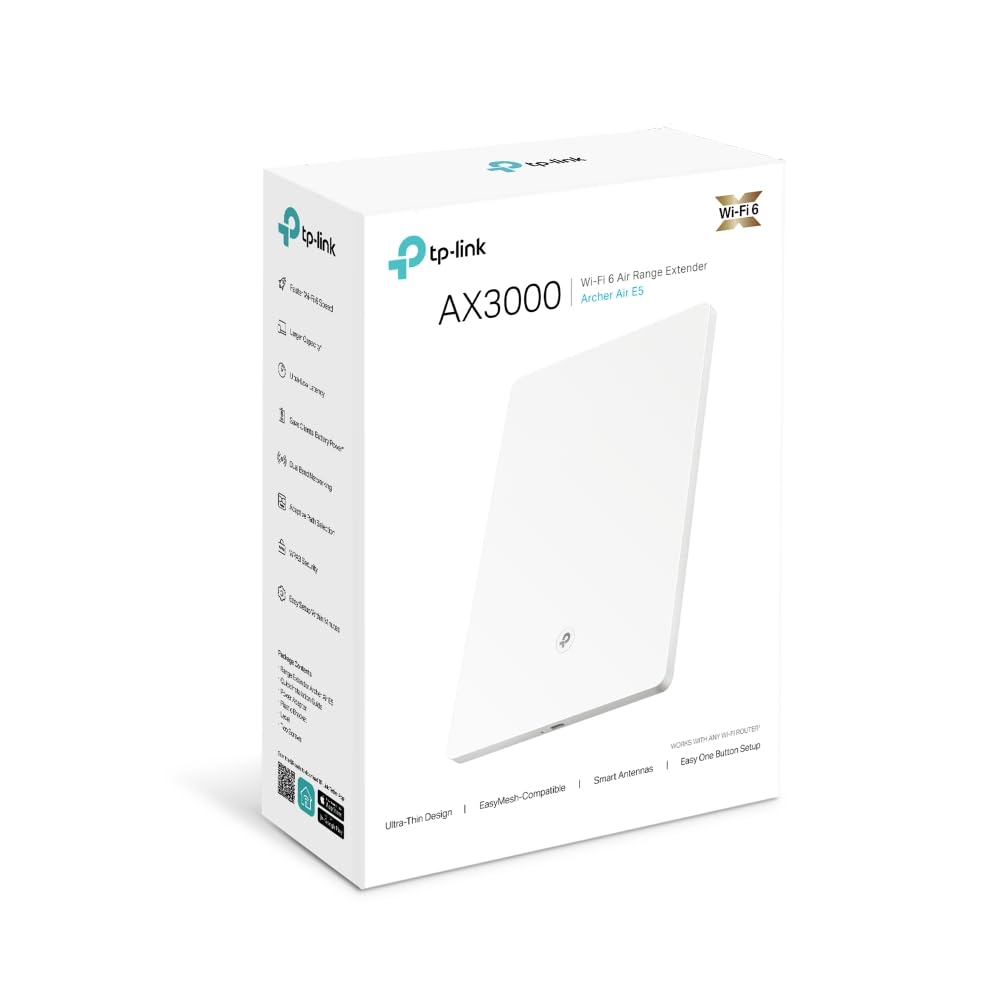 TP-Link Archer Air E5, NetzwerK-Repeater, 2976 Mbit/s, Wei?, Wand, Fcc, Rohs, 12 V