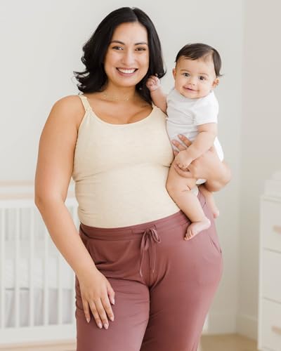 Image of Kindred Bravely Women's Nursing Pumping Cami | Seamless, hands free pumping and nursing maternity top with shelf bra and adjustable straps. Fits all standard pumps