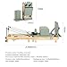 WENMEE Foldable Wooden Pilates Reformer for Home Gym & Studio-Compact Adjustable Strength Training Equipment with Padded Jump Board
