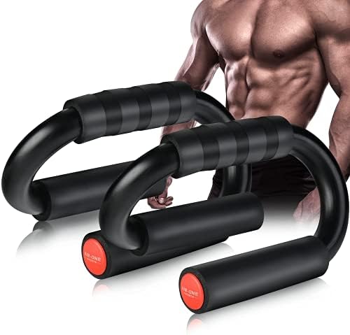KitchLife AIR-ONE Sports Push Up Bars, Extra Thick Non Slip Foam Grip, Unique Sturdy Structure, Perfect Strength Training Home Gym Push up Handles for Floor