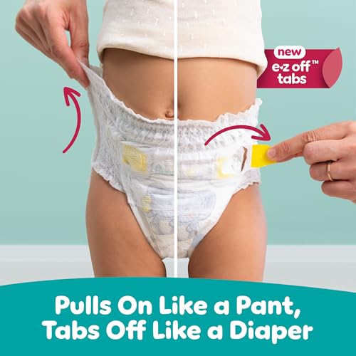 Image of Pampers Diapers - Swaddlers 360 - Size 6, 17 Count, up to 100% Leakproof Comfy Dry Fit, Designed for Easy Changes, Pull On Baby Diaper