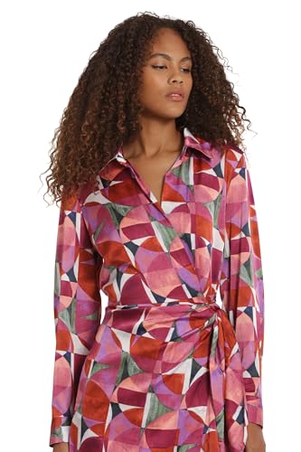 Image of Donna Morgan Women's Donna Morgan Women's Dresses Collared Wrap Shirt Dress