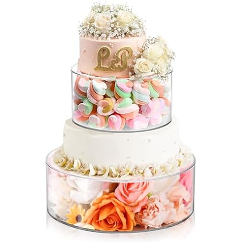 Jucoan Clear Acrylic Cake Stand Set Cover