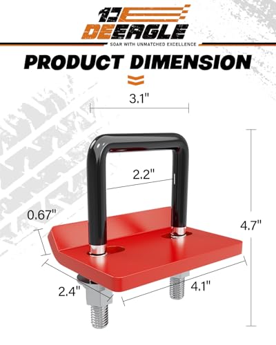 Image of DEEAGLE Hitch Tightener Anti Rattle Stabilizer for 1.25 inch to 2 inch Trailer Hitches Reduce Movement On Hitch Mount Cargo Carrier Bike Rack Boat, RV Trailer Accessories, Black & Red