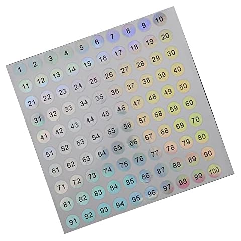 4pcs Number Sticker Label for Nail Polish Color Gel Varnish 1-100 Marking Numbering Manicure Tool Cover