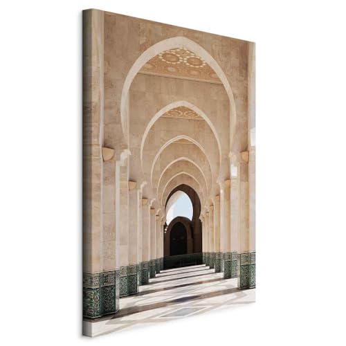 murando Cuadro en Lienzo Arquitectura 40x60 cm Impresión de 1 Pieza Tejido no Tejido Artística Imagen Gráfica Decoracion de Pared - pilar Edificio Puerta Marruecos Vintage d-B-0410-b-a