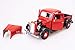 Motormax 1937 Ford Pick Up Truck, Red with Black 73233-1/24 Scale Diecast Model Car