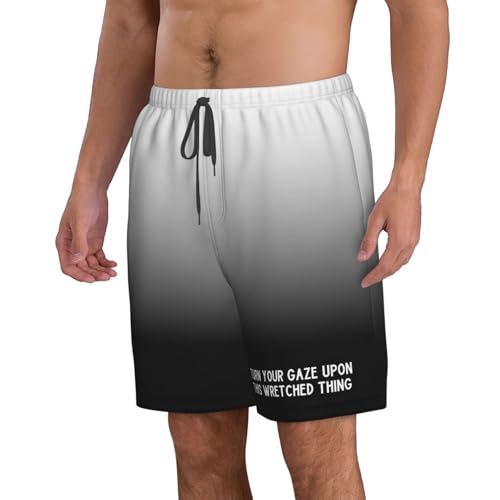 Turn Your Gaze Upon This Wretched Thing Men's Casual Board Shorts Swim Trunks Bathing Suits,2