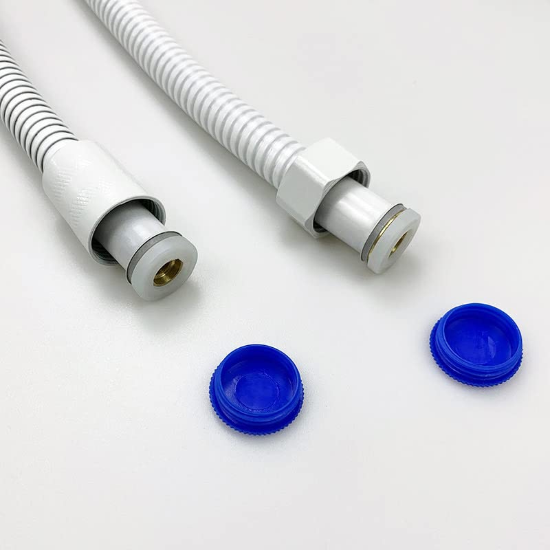 BATLAM Weißer Flexibler Brauseschlauch aus Edelstahl, lang, Badezimmer, Dusche, Wasserschlauch, Verlängerung, Sanitärrohr, Zugrohr, 150 cm (9,80 cm)