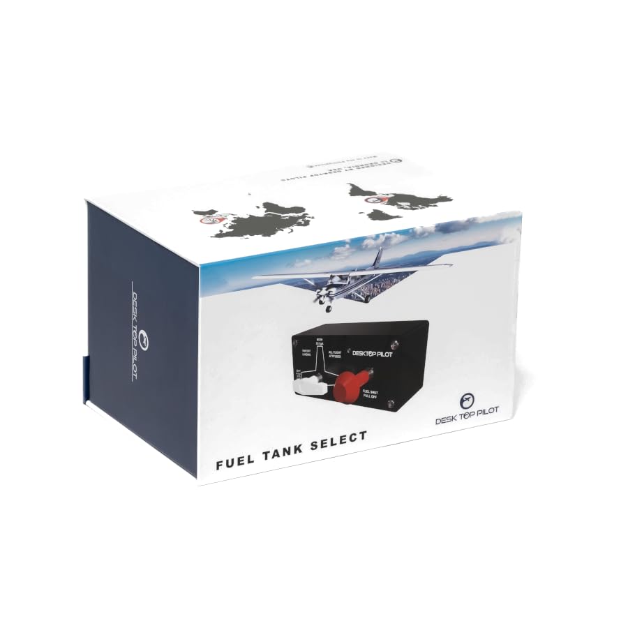 Black 3-Position Fuel Tank Select, Push Button Switch, Hinge Lever Actuator, Manual Operation