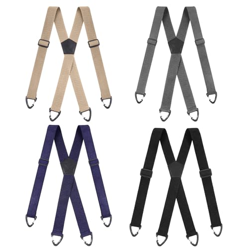 AOZUO 4 Pcs X Back Hidden Suspenders for Men