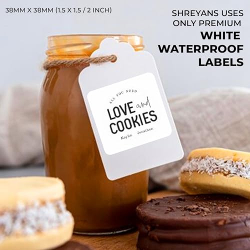 Image of Shreyans Direct Thermal Labels (Pack of 18, 38mm x 38mm - 250 Labels /Roll) - Non Tearable, Scratch Free, Water Proof & Non Fade Stickers with Permanent Marking
