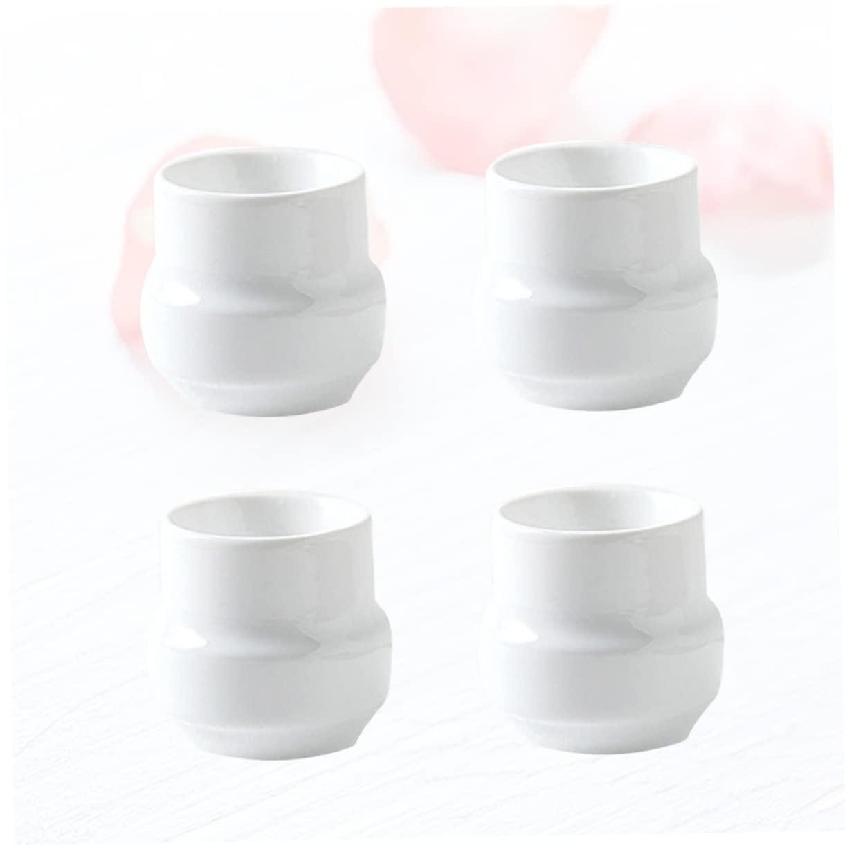 HEALLILY 4pcs Ceramic Egg Breakfast Egg Holders for Home Restaurant Practical Dining Accessory Easy to Clean