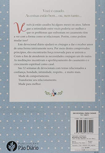 Um ano Devocional para Casais: 365 meditações para solidificar seu relacionamento conjugal