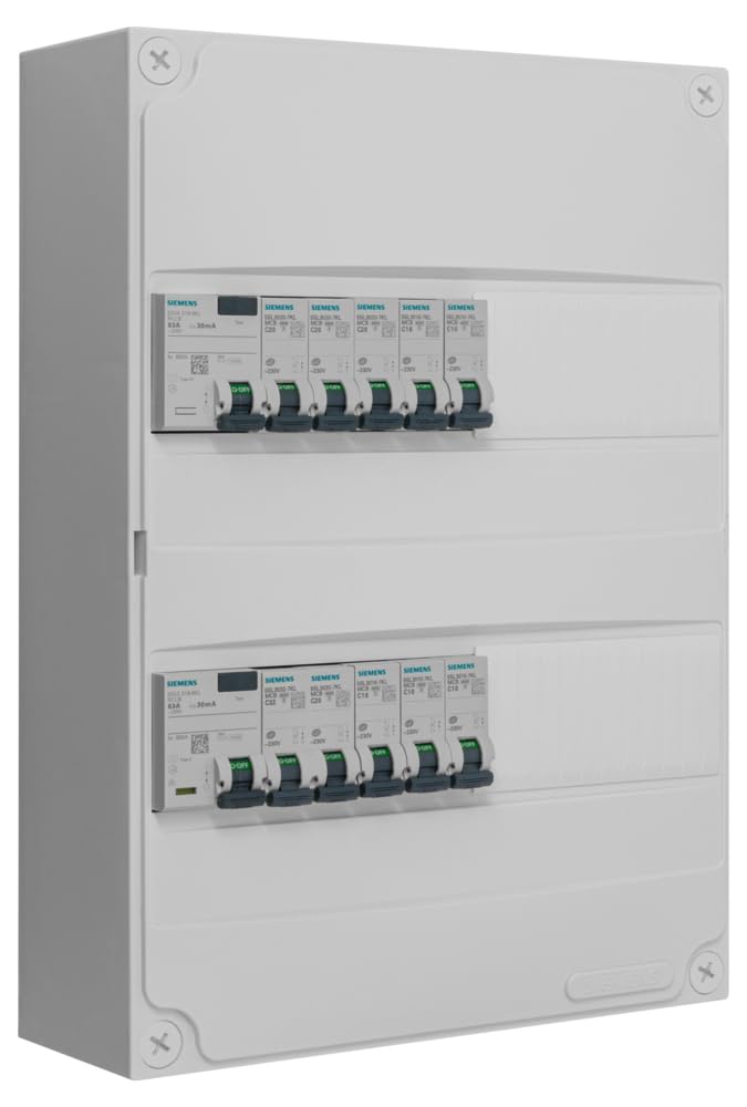 SIEMENS - Tableau 2 Rangées Pré-Équipé 2 Inter Diff 63A