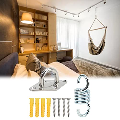 Leapiture 551lb Capacity Suspension Bracket Hook Hanger Ceiling Anchor Kit Stainless Steel Ceiling Hanging Kit Hanging Accessories for Yoga Hammock Swings