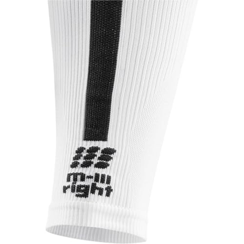 CEP The Run Calf Sleeves 3.0, White/Dark Grey, Men, V4