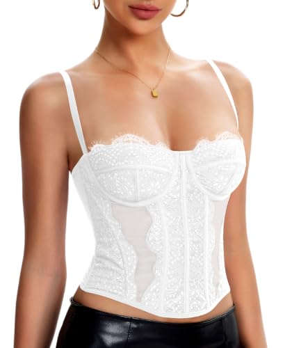Image of Lace Corset Tops for Women Sexy Bustier Top