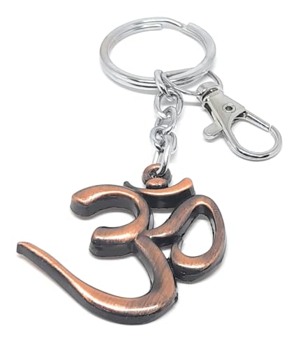 Image of Aura Spiritual Aum Om Metal Keyring Keychain For Gifting Men Women Girls Boys Husband Friend Bike Car House Office Home Keys