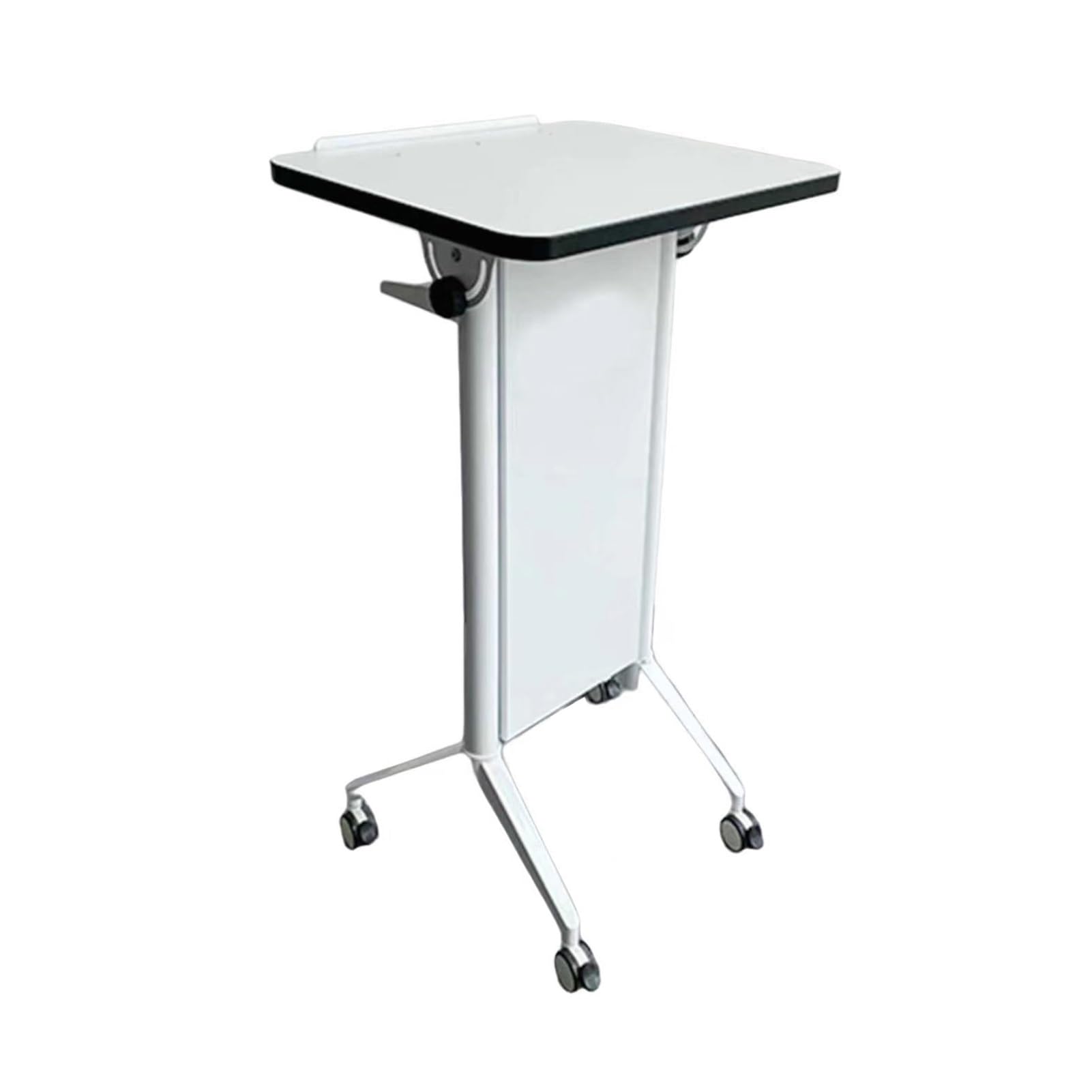 Regulowany drewniany stojak na podium z regulacją wysokości, biurko z półką do przechowywania, uchwyt na laptopa, nośność 100 kg, ergonomiczne biurko stojące do domowego biura