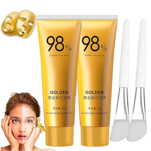 マスク Gold Foil Peel-Off Mask, 保湿 フェイスマスク, 98.4 Gold Face Mask, フェイスパック, Peel-Off Face Mask, Gold Peel Off Mask for Blackheads and
