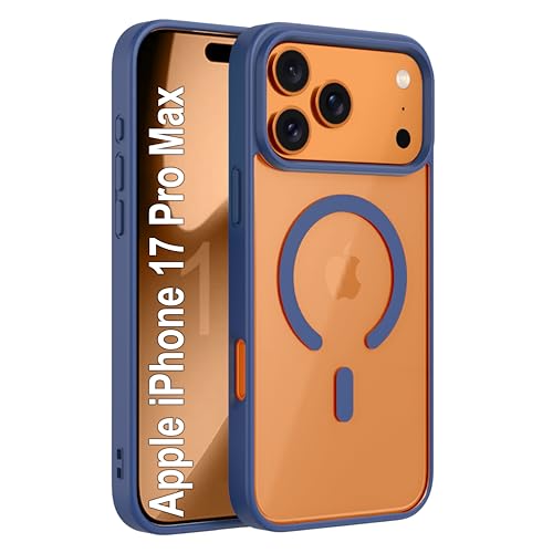Image of amazon basics Back Case Cover for iPhone 17 Pro Max | Compatible for iPhone 17 Pro Max Back Cover | Scratch-Resistant Back Cover | Navy Blue