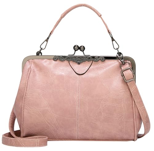 Bolso vintage mujer crossbody con asa superior de PU miniatura 1