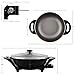 Electric Wok With Lid Nonstick - Electric Skillet Serves For 6 People, Portable Countertop Cooking Wok, 5-Dial Temperature Control, 13inch, Black