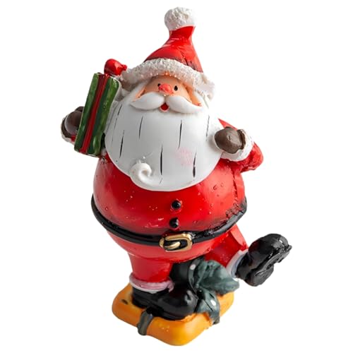 CutitiUU 1 Piezas Figuras De Papá Noel, Figuras De Papá Noel De Pie De Navidad, Decoración Clásica De Papá Noel Rojo Decoración del Hogar Decoraciones Navideñas De Sobremesa