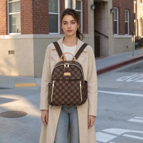 Image of Backpacks for Women Fashion PU Leather Bag Multipurpose Design Convertible Satchel Bag Travel Backpack Handbag and Purse 2Pcs