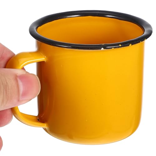 Tazas Esmaltadas Vintage de 6cm Juego de 6 Piezas Rojas para Café y Té 5
