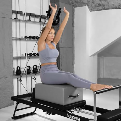 SENDIAN-Pilates-Box-for-ReformerPilates-Reformer-Box-for-Exercises-that-Improve-Range-of-Motion-and-FlexibilityCan-be-Used-Independently-Gray