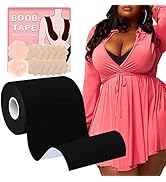 BEWTEIM Bob Tape for Breast Lifting, Boobytape for Breast Lift Plus Size, 3 inch Boob Tape for La...