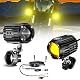 Kewig Motorrad LED Nebelscheinwerfer 60W – Zweifarbige Zusatzscheinwerfer