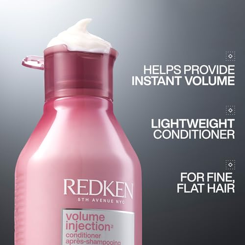 REDKEN | Volume Injection, Conditioner, For Flat/Fine Hair, Adds Lift & Volume, 300 ml